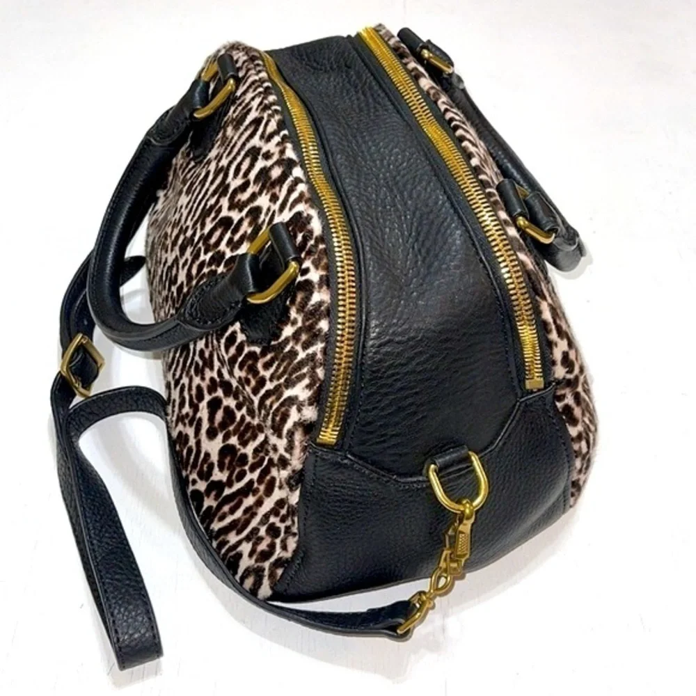 NWOT J. Crew Bienniel Medium Satchel Calf Hair Leopard